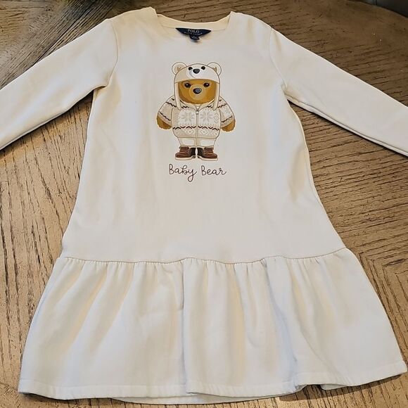 Polo Ralph Lauren Baby Bear Sweater Dress M 8-10 - Picture 12 of 12